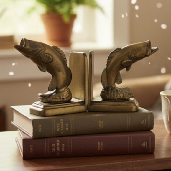 sarsaparilla statue Other - Elegant Brass Fish Bookends